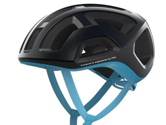 POC Ventral Lite Helmet – Uranium Black/Basalt Blue Matt