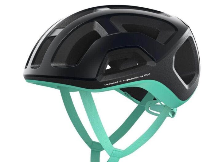 POC Ventral Lite Helmet – Uranium Black/Fluorite Green Matt